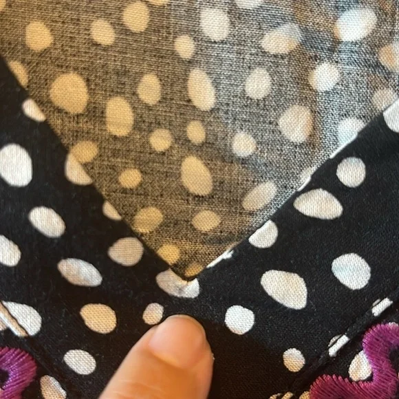 Savanna Jane Polka Dot Long Sleeve Top SZ Small - Picture 6 of 9